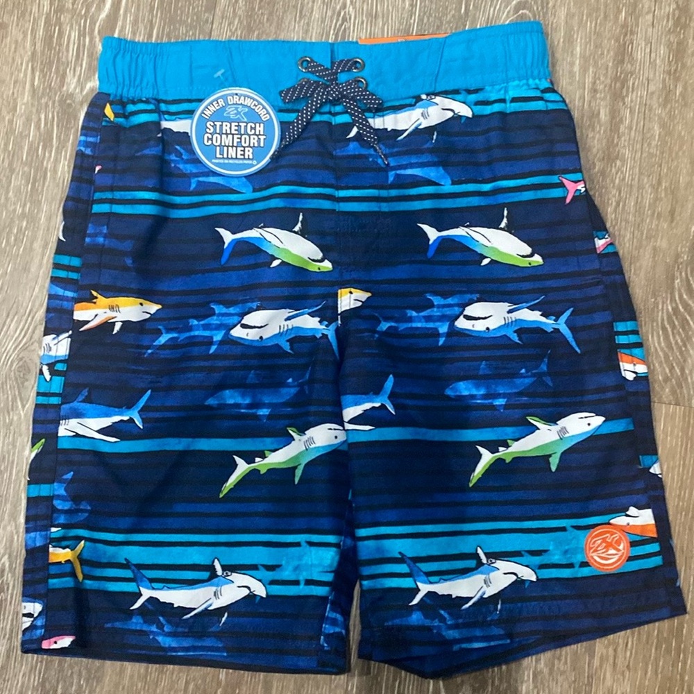 NEW ZeroXposur boys swim trunks SPF50, blue, sizes 7